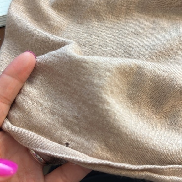 Eileen Fisher blush pink boxy semi cropped wool silk cashmere top - Picture 5 of 5